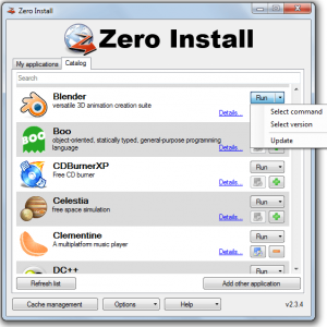 Zero Install 2.25.1 instal