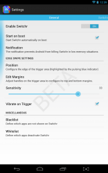 Switcher General settings