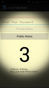 Lock-Hide Note App