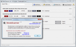 MovieScanner for Windows About