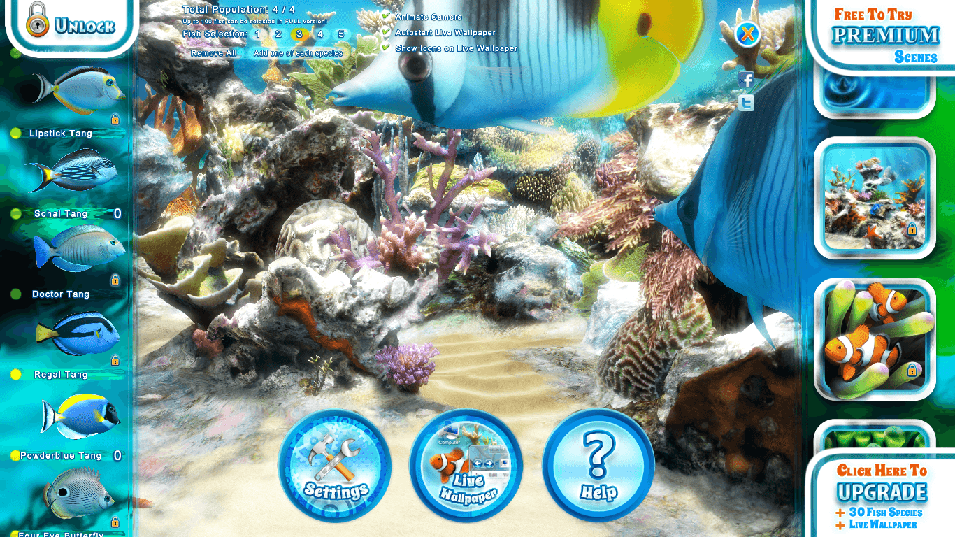 fish tank with Sim Aquarium