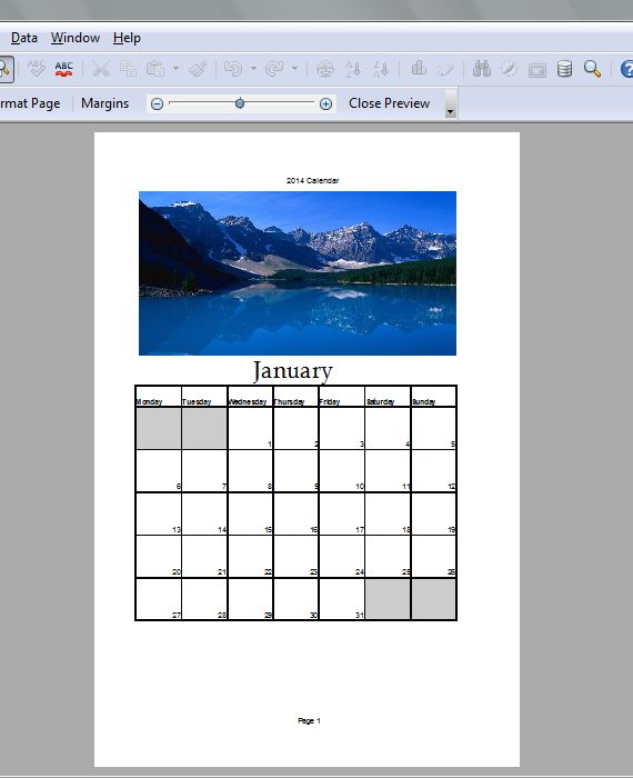 Spreadsheet Calendar 5
