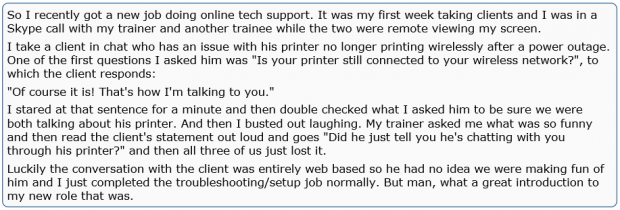 talking printer