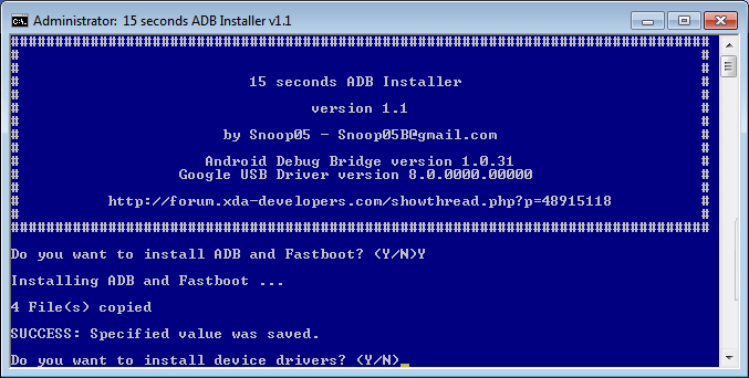 adb and fastboot drivers download for windows 7