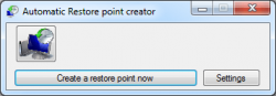 Automatic System Restore Point Creator