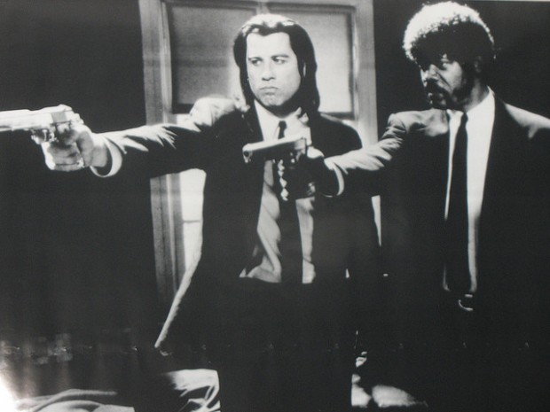 pulp fiction black and white