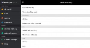 KMPlayer for Android Settings