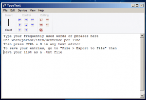 TypeText for Windows Freeware