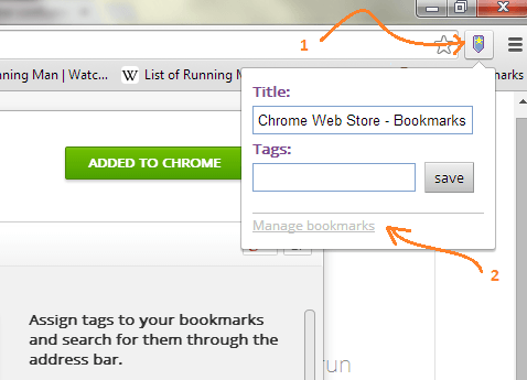 Add Tags to Bookmarks Step One Two