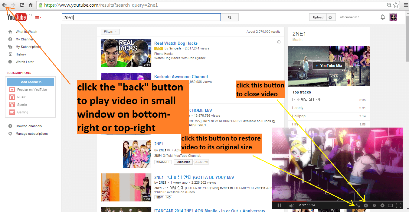 Tip-search youtube while watching video