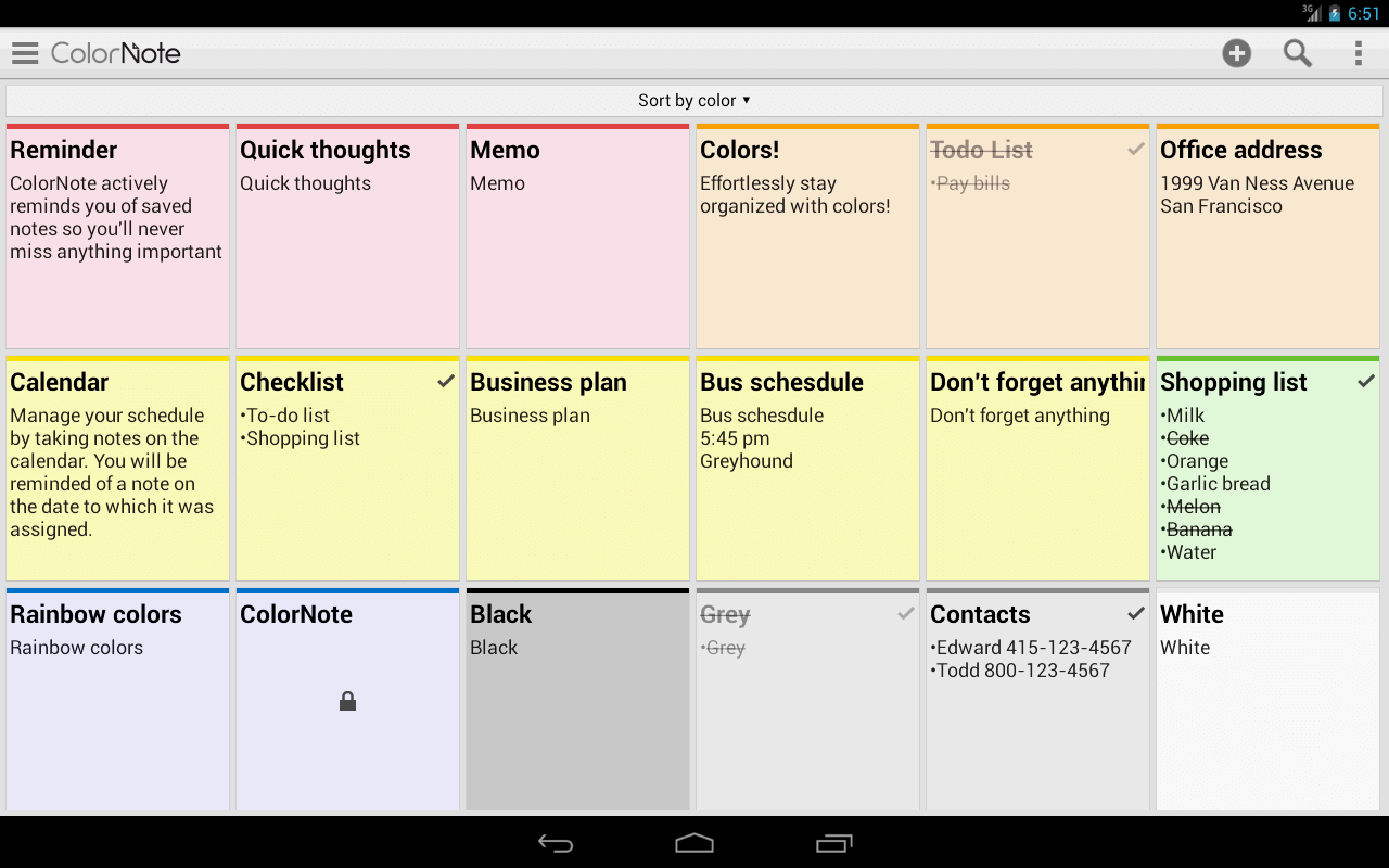 [Android] ColorNote is a simple, yet powerful, note taking app