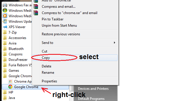 Create Chrome Incognito Shortcut Windows b