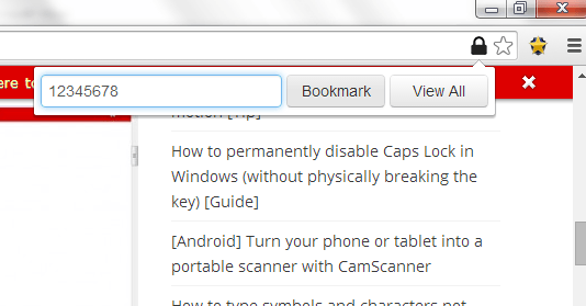add password to bookmark hush