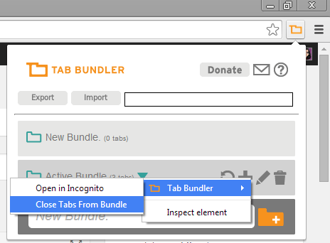 Close tabs from Bundle