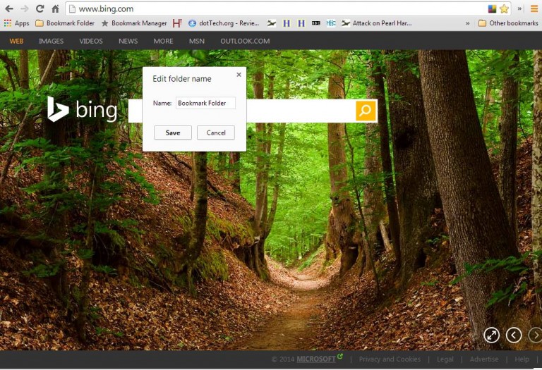 How to remove text from folders on bookmarks toolbar on Chrome [Tip