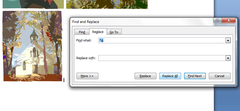 Remove all images from Word b