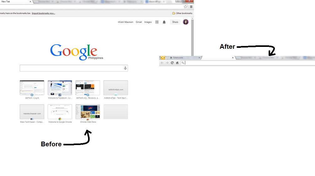 set a blank new tab page Chrome