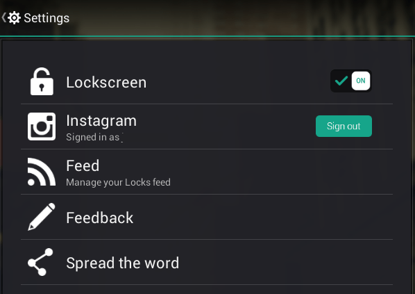 Locks for Instagram settings