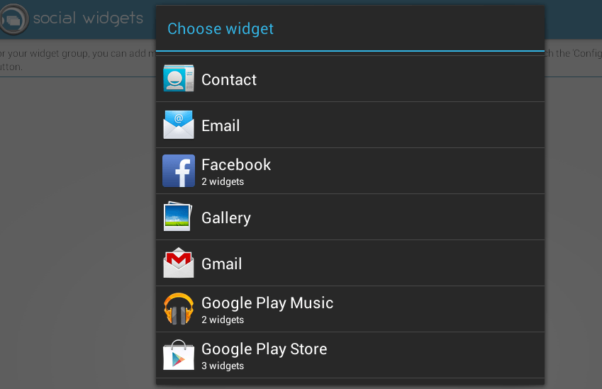 access widgets from any screen d