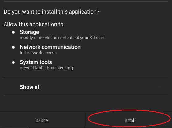 confirm install