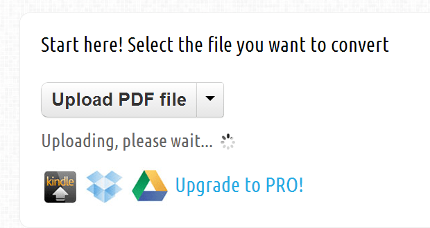 convert PDF to MOBI file for Kindle
