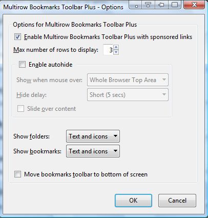 Comment ajouter plusieurs barres de favoris sur firefox et Chrome Multirow-bookmark-plus