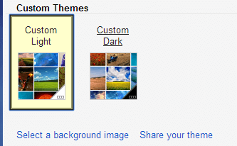 select a background image Gmail