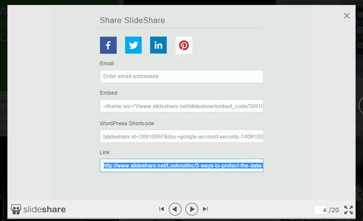 SlideShareXsharingXlinks