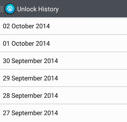 Check unlock history Android