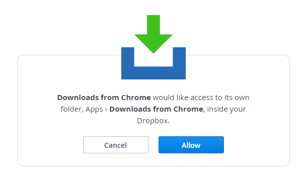 automatically save downloads to dropbox b
