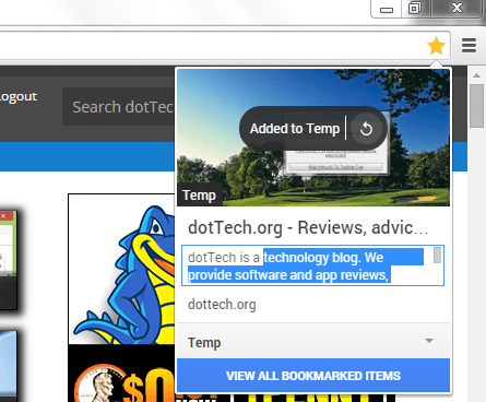 Add images notes to bookmarks Chrome b