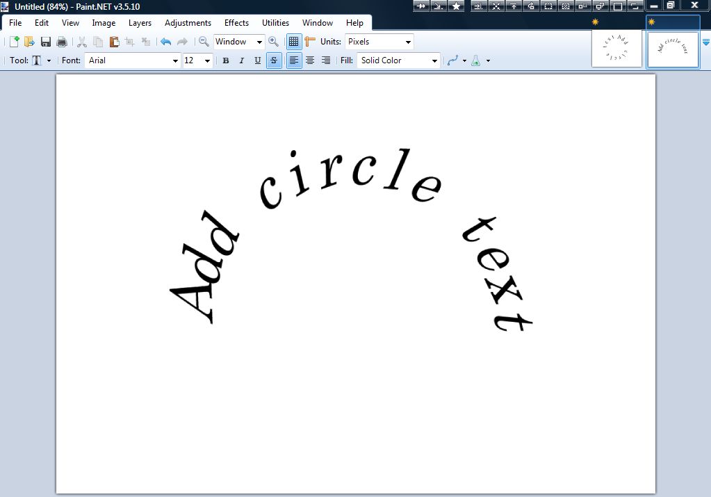 how to make curved text in paint 3d