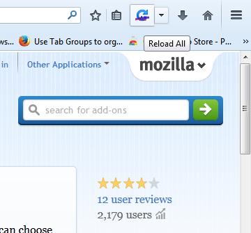 mozilla firefox refresh page addons