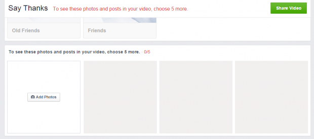 Send a Thank You video to a friend in Facebook c