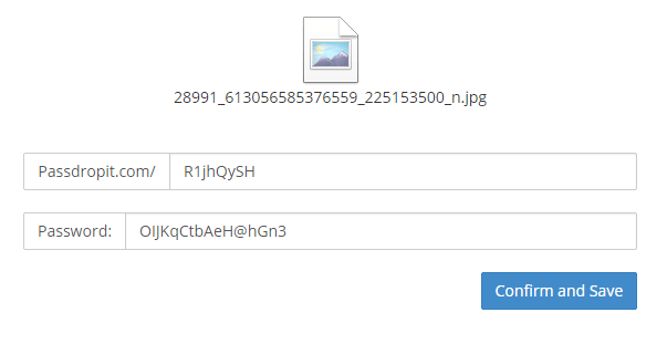 set a password to a Dropbox link c