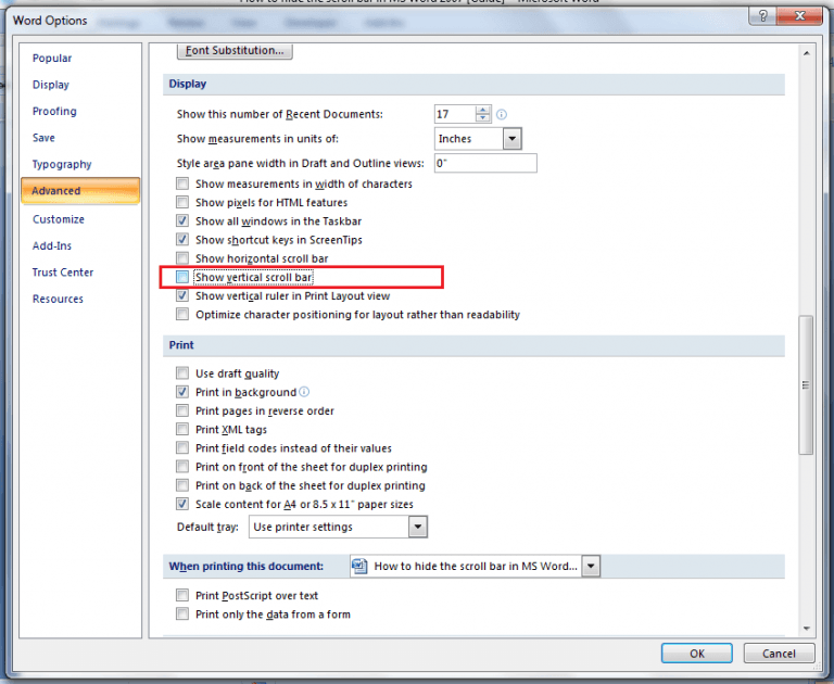 How to hide the scroll bar in Microsoft Word 2007 [Guide] | dotTech