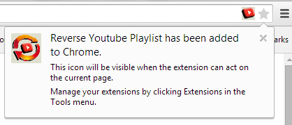 Reverse YouTube Playlist option