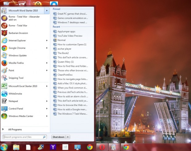 Windows 7 jump list3