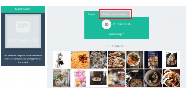 create mosaic out of Instagram photos c