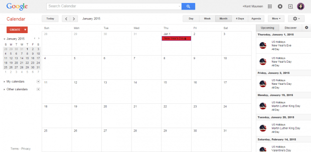 keep track of events and schedules in Google Calendar d
