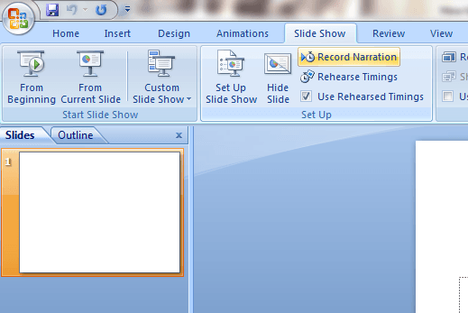 launch developing Get acquainted How to record a narration in Microsoft PowerPoint 2007 [Tip] | dotTech