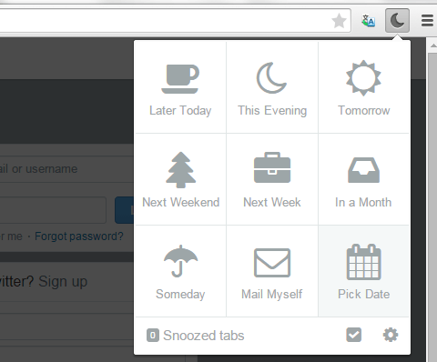 snooze tabs in Chrome