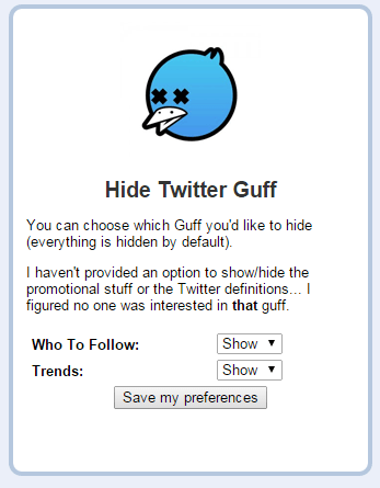 Hide Twitter Guff