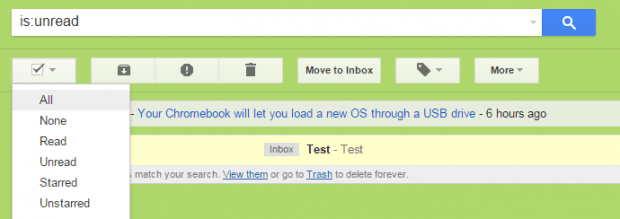 Mark all unread emails as read in Gmail c