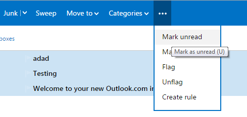 Mark all unread emails as read in Outlook b