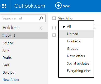 Mark all unread emails as read in Outlook