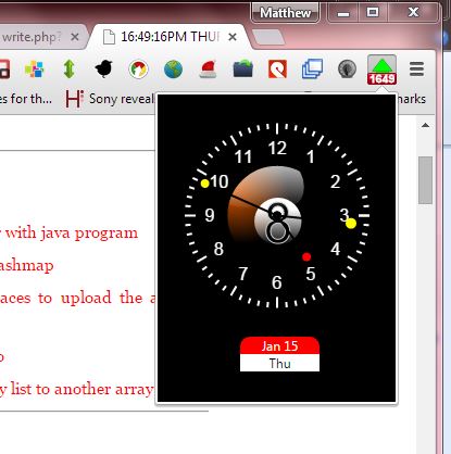 browser clock