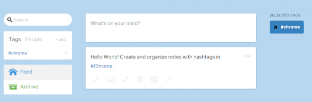 create notes and organize with hashtags c