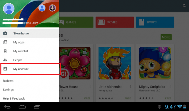 remove credit card from Play Store