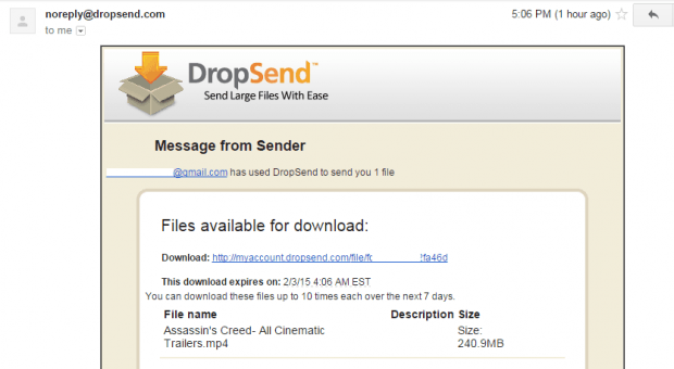 send large files online DropSend b
